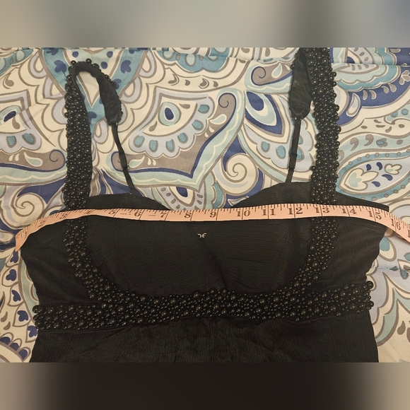 Bebe beaded strap silk top size XS - Picture 7 of 9